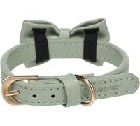 Dog Collar with bow tie Nela Mint green XS/S 24-30cm 15mm