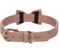 Dog Collar with bow tie Nela Pink M 36-44cm 20mm