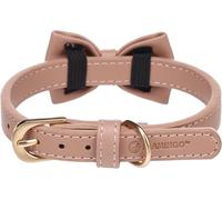 Dog Collar with bow tie Nela Pink S 29-35cm 15mm