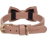Dog Collar with bow tie Nela Pink XS/S 24-30cm 15mm