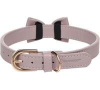 Dog Collar with bow tie Nela Violet M 36-44cm 20mm