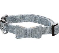 Dog Collar with bow tie Nelson Blue M 35-50cm 20mm