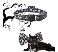 Dog Collar with Bow Tie, Removable Halloween Bow Tie with Ringing Bell, Pet Supplies for Indoor Activities at Home, Walking, Wedding, Travel, Photography