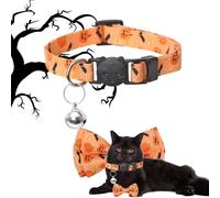 Dog Collar with Bowtie - Cats Adjustable Bell Collars for Halloween,Pets Supplies for Indoor Activities for Home, Walking, Wedding, Traveling, Photography