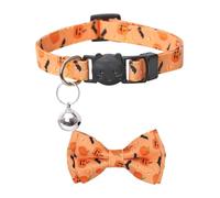 Dog Collar with Bowtie - Halloween Removeable Bow Tie with Ringing Bell | Outdoor Pets Decor Products for Traveling, Photography, Home, Walking, Wedding
