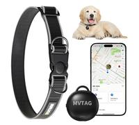 Dog Collar with Tracker GPS - Unlimited Range/Tracking Device/Lost Mode for Dogs Adjustable Size Smart Collar Set - Works with Apple Find My (iOS only)