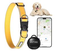 Dog Collar with Tracker GPS - Unlimited Range/Tracking Device/Lost Mode for Dogs Adjustable Size Smart Collar Set - Works with Apple Find My (iOS only)