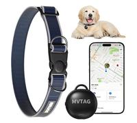 Dog Collar with Tracker GPS - Unlimited Range/Tracking Device/Lost Mode for Dogs Adjustable Size Smart Collar Set - Works with Apple Find My (iOS only)