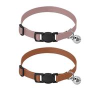 Dog Collars Adjustable Dog Collars for Males 2 Pcs Rosy Brown Pastel Sienna Brown