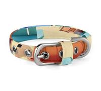 Dog Collars Beach Chairs and Scenery Adjustable Pet Collar for Small, Medium Cats Dogs