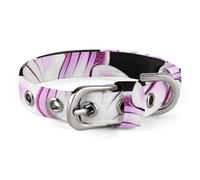Dog Collars Bell Orchid Pattern Adjustable Pet Collar for Small, Medium Cats Dogs