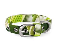 Dog Collars Bell Orchid Print Adjustable Pet Collar for Small, Medium Cats Dogs