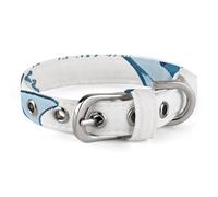 Dog Collars Blue Dolphin Pattern Adjustable Pet Collar for Small, Medium Cats Dogs
