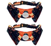 Dog Collars Breakaway with Bow Tie Bell, 2 Pack Retro Railway Train Cats Collar with Shirt Collar, Adjustable Pet Collars for Small Dogs Cats Kittens