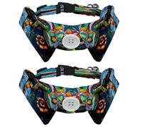 Dog Collars Breakaway with Bow Tie Bell, Chameleon Cats Collar with Shirt Collar, Adjustable Pet Collars for Small Dogs Cats