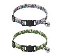 Dog Collars for Dogs Quick Release Buckle Collars for Girl and Boy Dogs 2 Pcs Trees Seamless Pattern Safaris Mountain Design