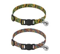 Dog Collars for Dogs Quick Release Buckle Female Dog Collars 2 Pack Cactus Summer Desert Bohemian Floral Blooms