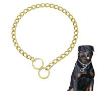 Dog Collars for Medium Dogs, Heavy Chain, Metal Training Collars, Adjustable Metal Chain, Martingale Puppy Collars for XXS, XS, S, M, L, XL, Silver, M