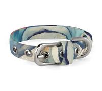 Dog Collars Peacock Feathers Elephant Adjustable Pet Collar for Small, Medium Cats Dogs