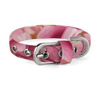 Dog Collars Peony Flowers Blossom Adjustable Pet Collar for Small, Medium Cats Dogs