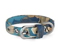 Dog Collars World Geography Map Adjustable Pet Collar for Small, Medium Cats Dogs