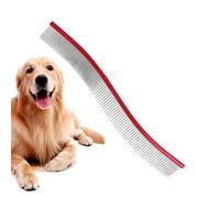 Dog Comb, Detangling Comb for Dogs, Detail Curved Comb for Dogs - Pet Comb, Metal Teeth Comb for Dogs and Cats, Pet Hair Comb for Grooming at Home, Removes Knots, Tangles and Ve