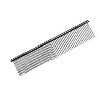 Dog Comb For Grooming Professional Stainless Steel Metal Dog Cockapoo Pet Cat Grooming 7.5" Comb Rake Brush Tool For Long Haired Dogs