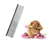 Dog Comb For Grooming Professional Stainless Steel Metal Dog Cockapoo Pet Cat Grooming 7.5" Combs Rake Brush Tool For Long Haired Dogs,Metal Dogs Comb