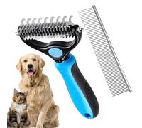 Dog Comb for Knots, Dog Comb for Knot Removal, Cat Comb for Knot Removal, Pet Grooming, Dense Straight Brush, Double-Sided Long Haired Cat Brush