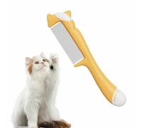Dog Comb for Removing Tangles and Knots, Dog Combs with Rounded Ends Stainless Steel Teeth and Non-Slip Grip Handle, Grooming Tool for Safe & Gentle DIY Dog & Cat Grooming