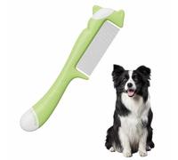 Dog Comb for Removing Tangles and Knots, Dog Combs with Rounded Ends Stainless Steel Teeth and Non-Slip Grip Handle, Grooming Tool for Safe & Gentle DIY Dog & Cat Grooming