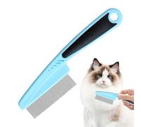Dog Comb for Shedding - Fine Tooth Comb for Dogs,Professional Non-Slip Pet Grooming Tool for Long-Haired Breed Shedding Detangling Puppy Kitten Care