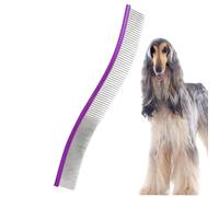 Dog Combs for Grooming, Mats, Metal Comb for Dogs - Curved Comb for Hair Removal for Pet Care, Pet Grooming Comb for Small, Medium and Large Dogs, Puppies, Around Knots, Crust