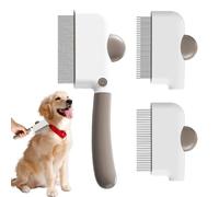 Dog Combs for Grooming Matting - Professional Non-Slip Comfortable Remover with Handle,Dog Grooming Brush - for Eye Face Bath Time Home Vet Pet Spa Daily Brushing Short Hair Puppy