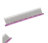 Dog Combs with Rounded Ends, Reusable Stainless Steel Teeth Comb for Dogs & Cats Hair RemovalComb Rugged Comfortable Open Knot (Purple)