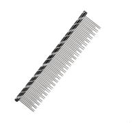 Dog Combs with Rounded Ends, Reusable Stainless Steel Teeth Comb for Dogs & Cats Hair RemovalComb Rugged Comfortable Open Knot (Black)