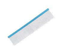 Dog Combs with Rounded Ends Stainless Steel Teeth, Cat Comb for Removing Knots, Professional Pet Grooming Tool for Long and Short Haired Dog, Cat (Green 13cm/5.1in)