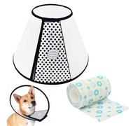 Dog Cone Collar,Adjustable Pet Protective Collar,Dog Cone With Soft Pad,Puppy Cones After Surgery Soft For Large,Medium,Small Puppy,Pet Head Cone Alternative After Surgery,Neutering,Injury
