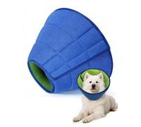 Dog Cone Collar Alternative,Comfortable Cones for Medium Large Dogs to Stop Licking After Surgery,Adjustable Comfy Cones, Comfortable Fabric Elizabethan Collars (Green Blue, XL)