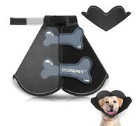 Dog Cone Collar Alternative, Partially Detachable Hard & Heavy Cone for Extra Large Dogs(Adult Lab Golden GSD), Elizabethan Adjustable Protective Dog Neck Head Recovery Cone After Surgery Anti Licking