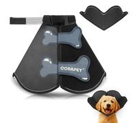 Dog Cone Collar Alternative, Partially Detachable Hard & Heavy Cone for Lab Golden GSD (Small&Medium Sized), Elizabethan Adjustable Protective Dog Neck Head Recovery Cone After Surgery Anti Licking