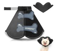 Dog Cone Collar Alternative, Partially Detachable Hard & Heavy Cone for Small Dogs (Yorkshire Pomeranian), Elizabethan Adjustable Protective Dog Neck Head Recovery Cone After Surgery Anti Licking