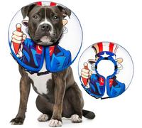 Dog Cone Collar Alternative Soft Inflatable Donut Collar After Surgery Dogs Recovery Won't Obstruct Vision Suitable Cones E Collar for Small Medium Large Dogs and Cats (One Color, XL)