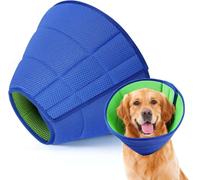 Dog Cone Collar for Dogs After Surgery, Buster Collars for Dogs and Cats, Adjustable Neck Recovery Collars for Pets, Protective Head Cone for Pet Dog Prevent Licking (Blue, L)