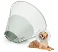 Dog Cone Collar for Recovery: Soft Elizabethan Collar Alternative to Stop Licking, Adjustable Pet Cone for Large, Medium, Small Dogs, for Surgery, Spay, Injury, Skin Treatment (Light Green, S)