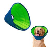 Dog Cone Collar, Soft Dog Cat Recovery Collar Adjustable Mesh Cone Collars Anti- Bite Elizabethan Collar Breathable Pet Protective Neck Cone Collars for Cats Small Dogs After Surgery (Blue Green, M)