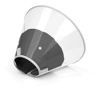 Dog Cone Collar with Snap-on Detachable Soft Liner, Lightweight Transparent Elizabethan Alternative to Stop Licking, for Spay Neuter Surgery Recovery, for Medium Large Small Dogs (Black,XS)