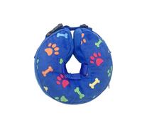 Dog Cone Dog Collar after Surgery Recovery Pet for Small Medium Large Dogs Soft Cone Protect Inflatable(Blue,L)