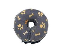 Dog Cone Dog Collar after Surgery Recovery Pet for Small Medium Large Dogs Soft Cone Protect Inflatable(Grey,L)