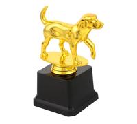 Dog Contest Trophy Award Cup with Standing Dog Topper and Black Base